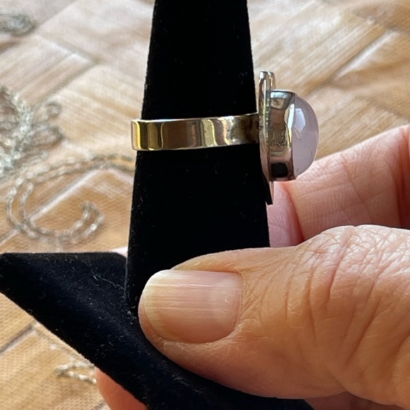 Rose quartz and sterling heart ring - Picture 5 of 9